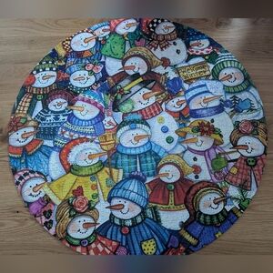 Current Snow Happy Round Puzzle Snowmen Multicolor 1000 Pieces